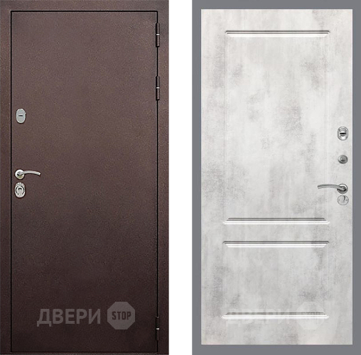 Дверь Стоп КЛАССИК Медь ФЛ-117 Бетон светлый в Луховицах