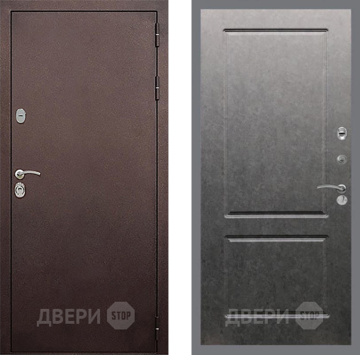 Входная металлическая Дверь Стоп КЛАССИК Медь ФЛ-117 Штукатурка графит в Луховицах