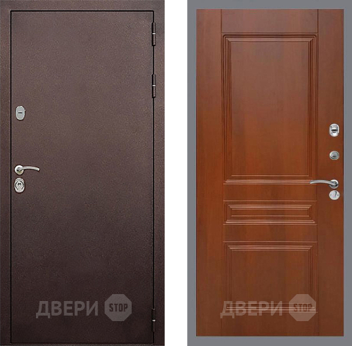 Входная металлическая Дверь Стоп КЛАССИК Медь ФЛ-243 Итальянский орех в Луховицах