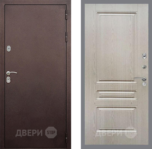Входная металлическая Дверь Стоп КЛАССИК Медь ФЛ-243 Беленый дуб в Луховицах