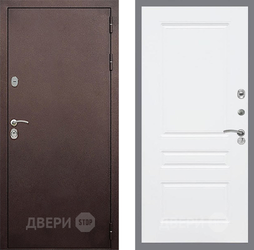 Входная металлическая Дверь Стоп КЛАССИК Медь ФЛ-243 Силк Сноу в Луховицах