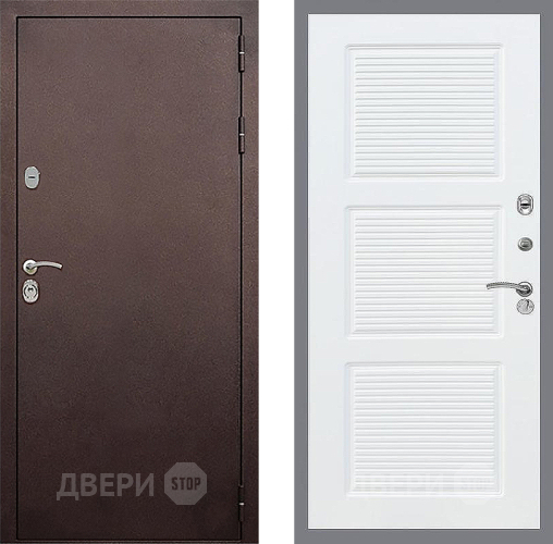Дверь Стоп КЛАССИК Медь ФЛ-1 Силк Сноу в Луховицах