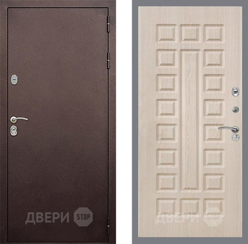 Входная металлическая Дверь Стоп КЛАССИК Медь ФЛ-183 Беленый дуб в Луховицах