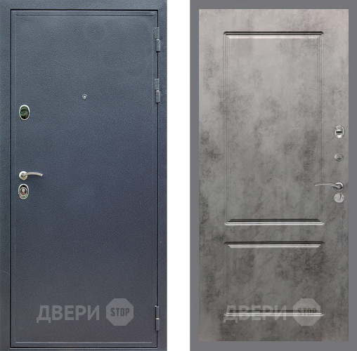 Входная металлическая Дверь Стоп СИЛЬВЕР ФЛ-117 Бетон темный в Луховицах