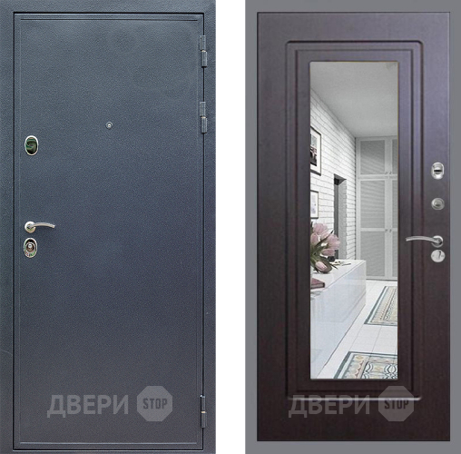Входная металлическая Дверь Стоп СИЛЬВЕР Зеркало ФЛ-120 Венге в Луховицах