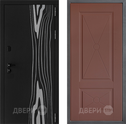 Входная металлическая Дверь Дверной континент ДК-12 ФЛ-617 Ясень шоколадный в Луховицах