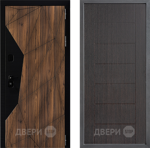 Входная металлическая Дверь Дверной континент ДК-11 ФЛ-Лайн Венге в Луховицах