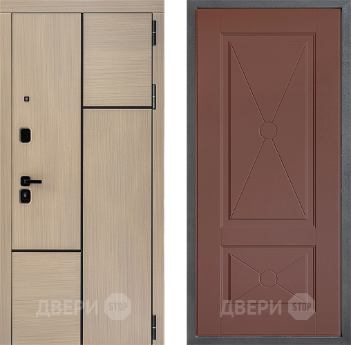 Входная металлическая Дверь Дверной континент ДК-14 ФЛ-617 Ясень шоколадный в Луховицах