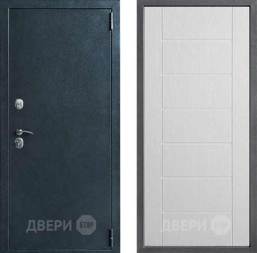 Входная металлическая Дверь Дверной континент ДК-70 Дизайн ФЛ-Лайн Белое дерево в Луховицах