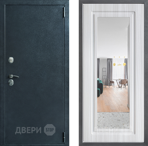 Дверь Дверной континент ДК-70 Дизайн ФЛЗ Зеркало Сандал белый в Луховицах