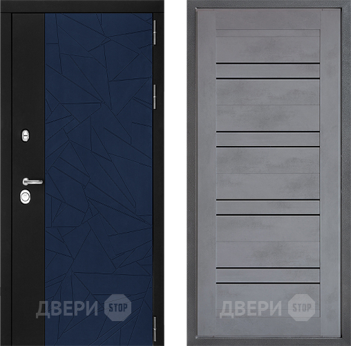 Входная металлическая Дверь Дверной континент ДК-9 ФЛ-49 Бетон серый в Луховицах