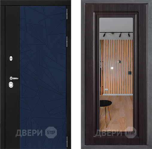 Входная металлическая Дверь Дверной континент ДК-9 ФЛЗ Зеркало Венге в Луховицах