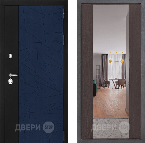 Дверь Дверной континент ДК-9 ФЛЗ-1 Зеркало Венге в Луховицах