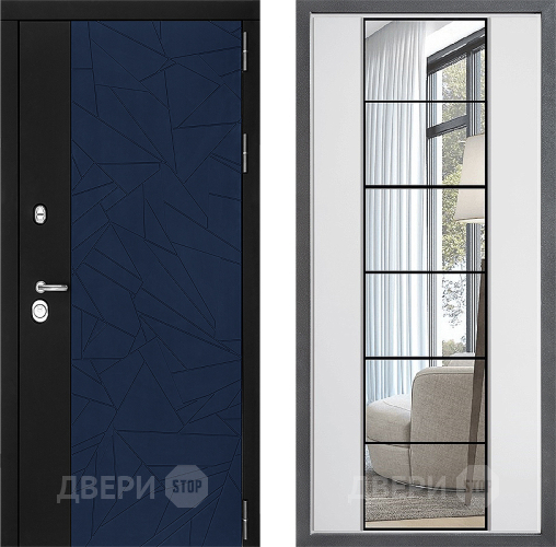 Дверь Дверной континент ДК-9 ФЛЗ-2 Зеркало Белый софт в Луховицах