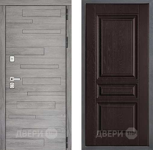 Входная металлическая Дверь Дверной континент ДК-10 ФЛ-243 Дуб шоколадный в Луховицах