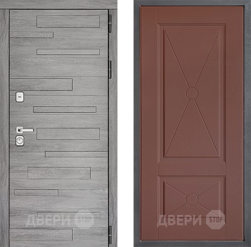 Входная металлическая Дверь Дверной континент ДК-10 ФЛ-617 Ясень шоколадный в Луховицах