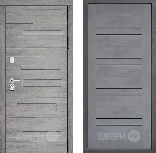 Входная металлическая Дверь Дверной континент ДК-10 ФЛ-49 Бетон серый в Луховицах