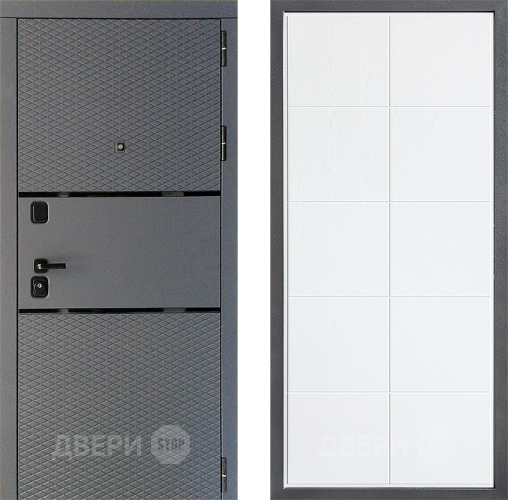 Входная металлическая Дверь Дверной континент Диамант Дизайн ФЛ-Кватро Белое дерево в Луховицах