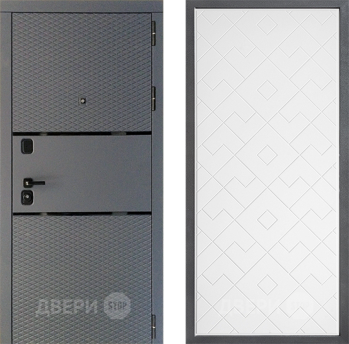 Входная металлическая Дверь Дверной континент Диамант Дизайн ФЛ-Тиффани Белый софт в Луховицах