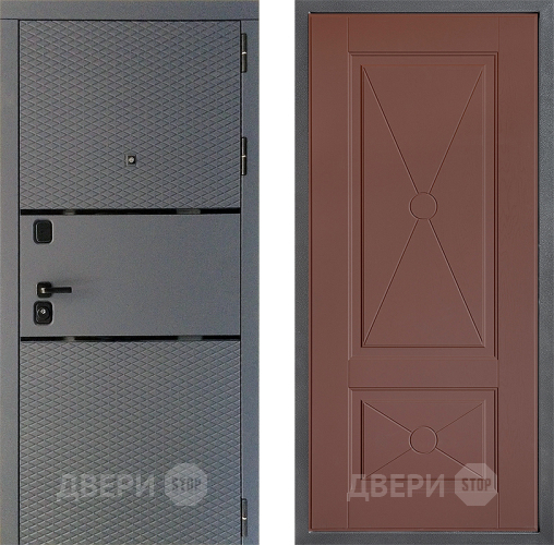 Входная металлическая Дверь Дверной континент Диамант Дизайн ФЛ-617 Ясень шоколадный в Луховицах