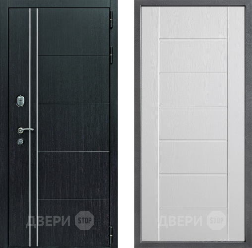 Входная металлическая Дверь Дверной континент Теплолюкс Дизайн ФЛ-Лайн Белое дерево в Луховицах