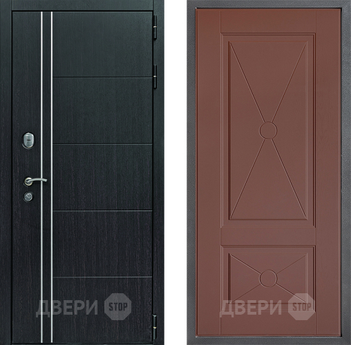 Входная металлическая Дверь Дверной континент Теплолюкс Дизайн ФЛ-617 Ясень шоколадный в Луховицах