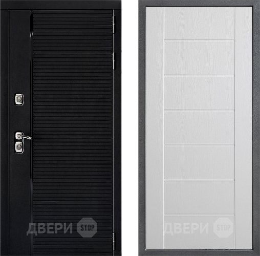 Входная металлическая Дверь Дверной континент ДК-1 ФЛ-Лайн Белое дерево в Луховицах