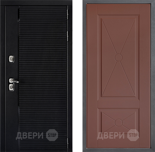Входная металлическая Дверь Дверной континент ДК-1 ФЛ-617 Ясень шоколадный в Луховицах