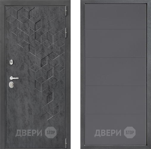 Входная металлическая Дверь Дверной континент ДК-3/713 ФЛ-649 Графит софт в Луховицах