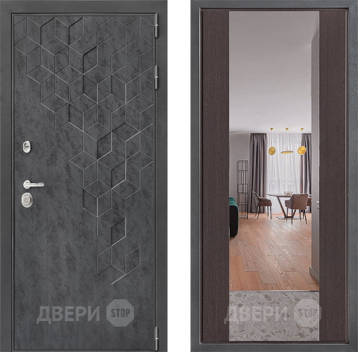 Дверь Дверной континент ДК-3/713 ФЛЗ-1 Зеркало Венге в Луховицах