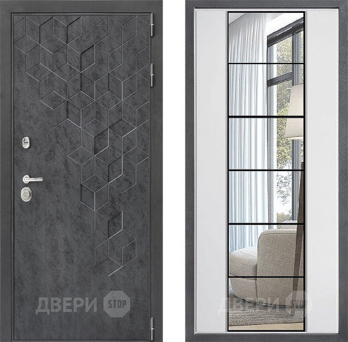 Дверь Дверной континент ДК-3/713 ФЛЗ-2 Зеркало Белый софт в Луховицах