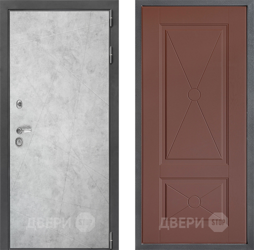 Входная металлическая Дверь Дверной континент ДК-3/743 ФЛ-617 Ясень шоколадный в Луховицах
