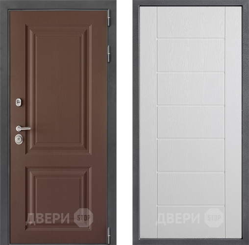 Входная металлическая Дверь Дверной континент ДК-3/729 ФЛ-Лайн Белое дерево в Луховицах