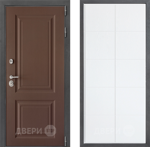 Входная металлическая Дверь Дверной континент ДК-3/729 ФЛ-Кватро Белое дерево в Луховицах