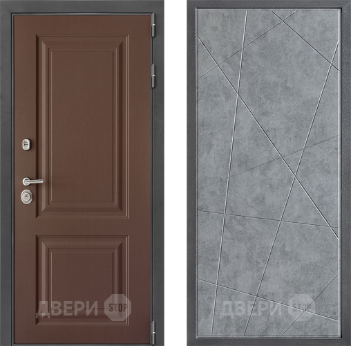 Входная металлическая Дверь Дверной континент ДК-3/729 ФЛ-655 Бетон серый в Луховицах