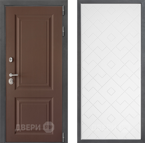 Входная металлическая Дверь Дверной континент ДК-3/729 ФЛ-Тиффани Белый софт в Луховицах
