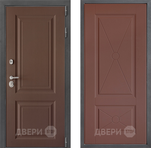 Входная металлическая Дверь Дверной континент ДК-3/729 ФЛ-617 Ясень шоколадный в Луховицах