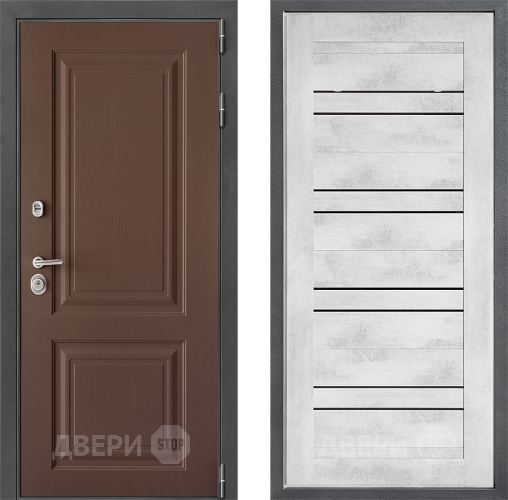 Входная металлическая Дверь Дверной континент ДК-3/729 ФЛ-49 Бетон снежный в Луховицах