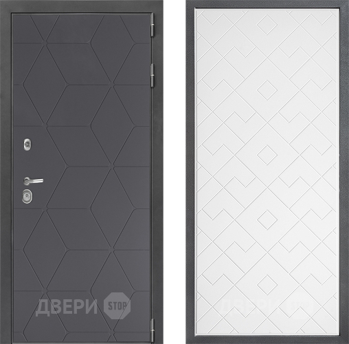 Входная металлическая Дверь Дверной континент ДК-3/744 ФЛ-Тиффани Белый софт в Луховицах