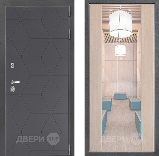 Дверь Дверной континент ДК-3/744 ФЛЗ-1 Зеркало Капучино в Луховицах