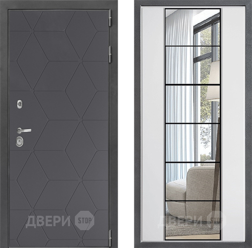 Дверь Дверной континент ДК-3/744 ФЛЗ-2 Зеркало Белый софт в Луховицах