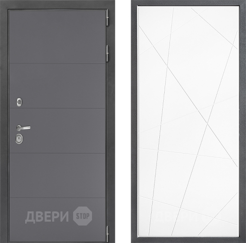 Входная металлическая Дверь Дверной континент ДК-3/649 ФЛ-655 Белый софт в Луховицах