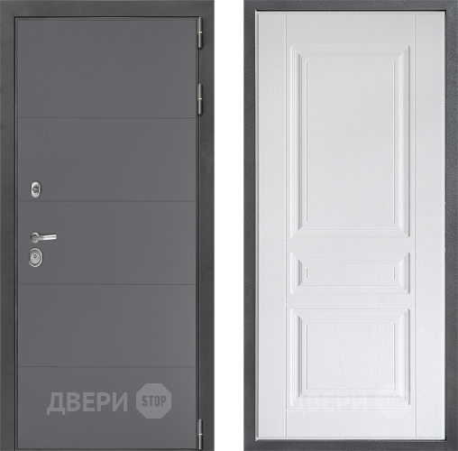 Входная металлическая Дверь Дверной континент ДК-3/649 ФЛ-243 Альберо Браш серебро в Луховицах