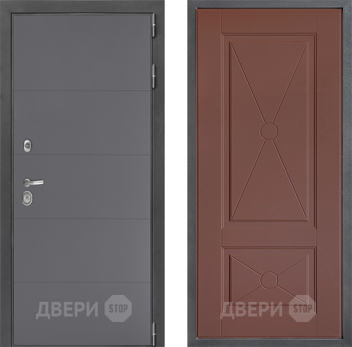 Входная металлическая Дверь Дверной континент ДК-3/649 ФЛ-617 Ясень шоколадный в Луховицах
