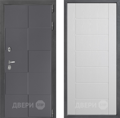 Входная металлическая Дверь Дверной континент ДК-3/606 ФЛ-Лайн Белое дерево в Луховицах