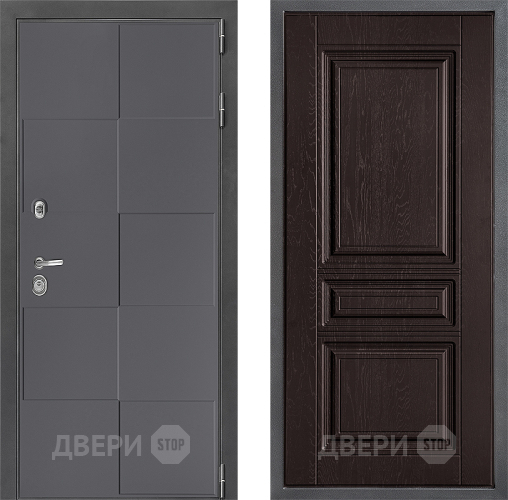 Входная металлическая Дверь Дверной континент ДК-3/606 ФЛ-243 Дуб шоколадный в Луховицах