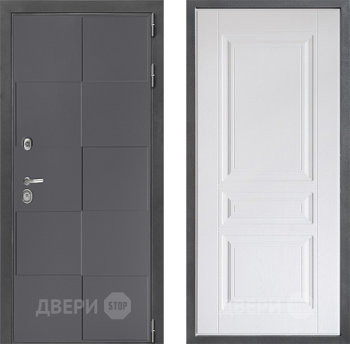Входная металлическая Дверь Дверной континент ДК-3/606 ФЛ-243 Альберо Браш серебро в Луховицах