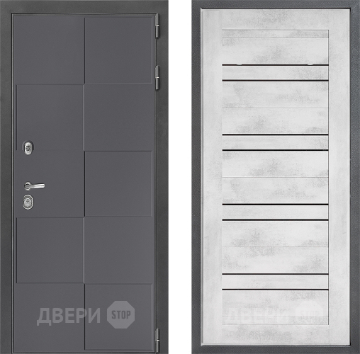 Дверь Дверной континент ДК-3/606 ФЛ-49 Бетон снежный в Луховицах