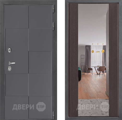 Дверь Дверной континент ДК-3/606 ФЛЗ-1 Зеркало Венге в Луховицах