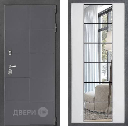 Дверь Дверной континент ДК-3/606 ФЛЗ-2 Зеркало Белый софт в Луховицах